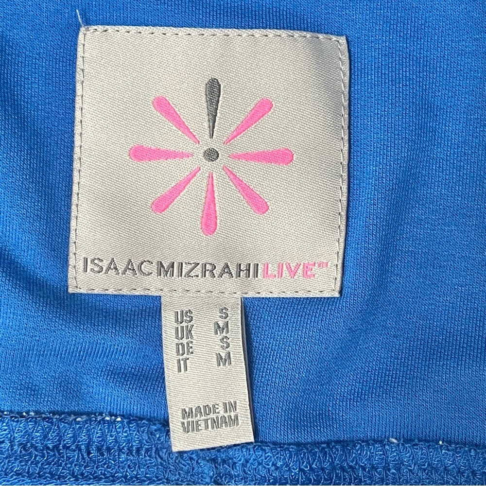 NWOT Isaac Mizrahi Live Soho Baby French Terry Open Front Cardigan Cruise Resort - Picture 10 of 12